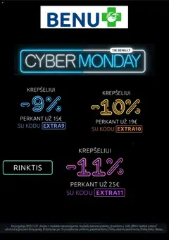 BENU parduotuvės leidinio Cyber monday galiojančio nuo 2025.12.01 peržiūra