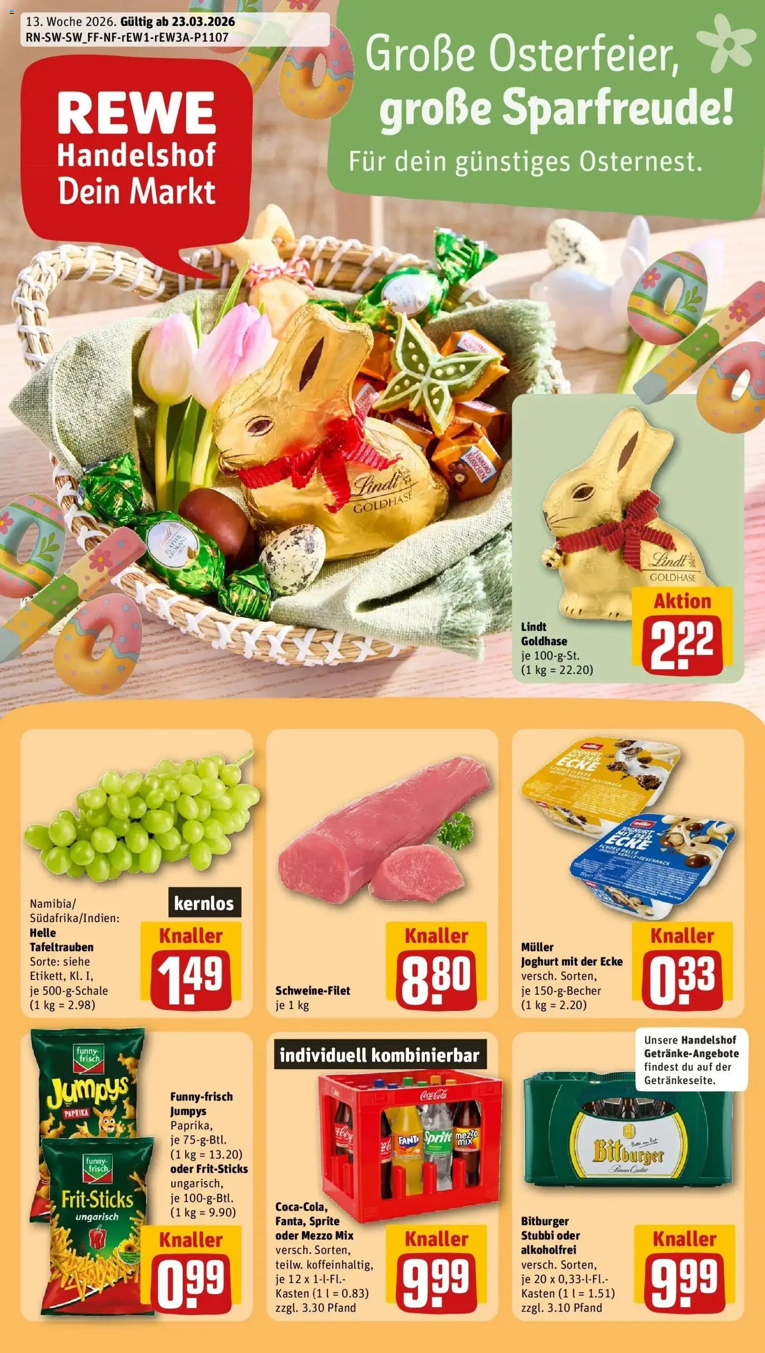 Vorschau von dem Prospekt des Geschäftes Rewe, gültig ab dem 23.03.2026