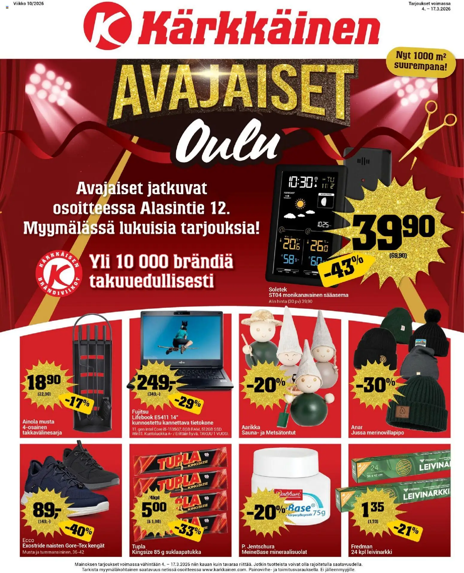 Kaupan Kärkkäinen Kärkkäinen tarjoukset - Avajaiset Oulu esikatselu, voimassa 04/03/2026