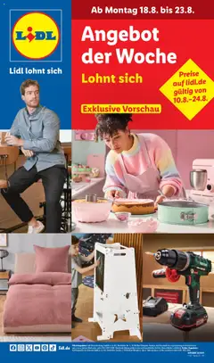 Vorschau von dem Prospekt des Geschäftes Lidl, gültig ab dem 18.08.2025