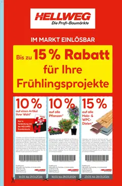 Vorschau von dem Prospekt des Geschäftes Hellweg, gültig ab dem 16.03.2026