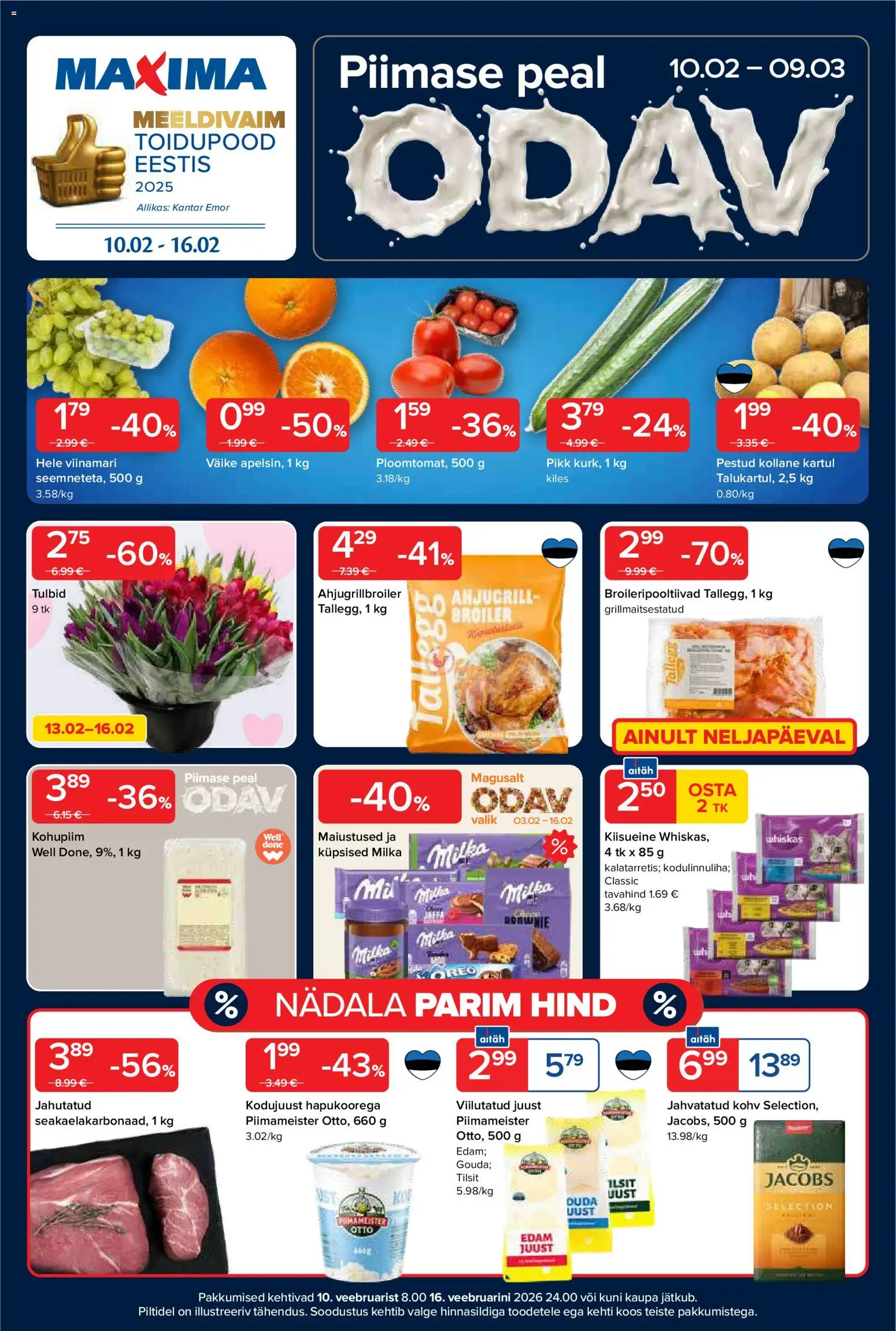 Maxima kliendilehe eelvaade alates 10.02.2026