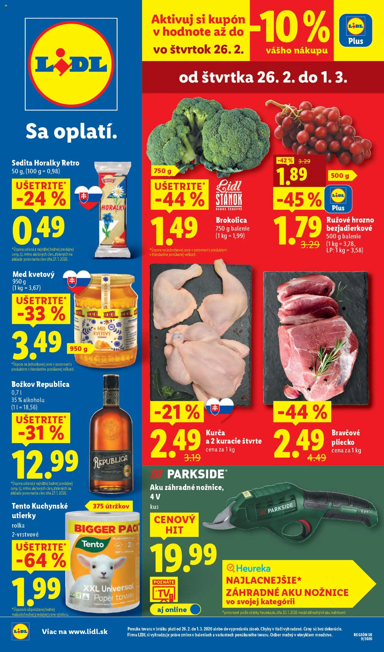 Náhľad Lidl letáku platného od 26.02.2026