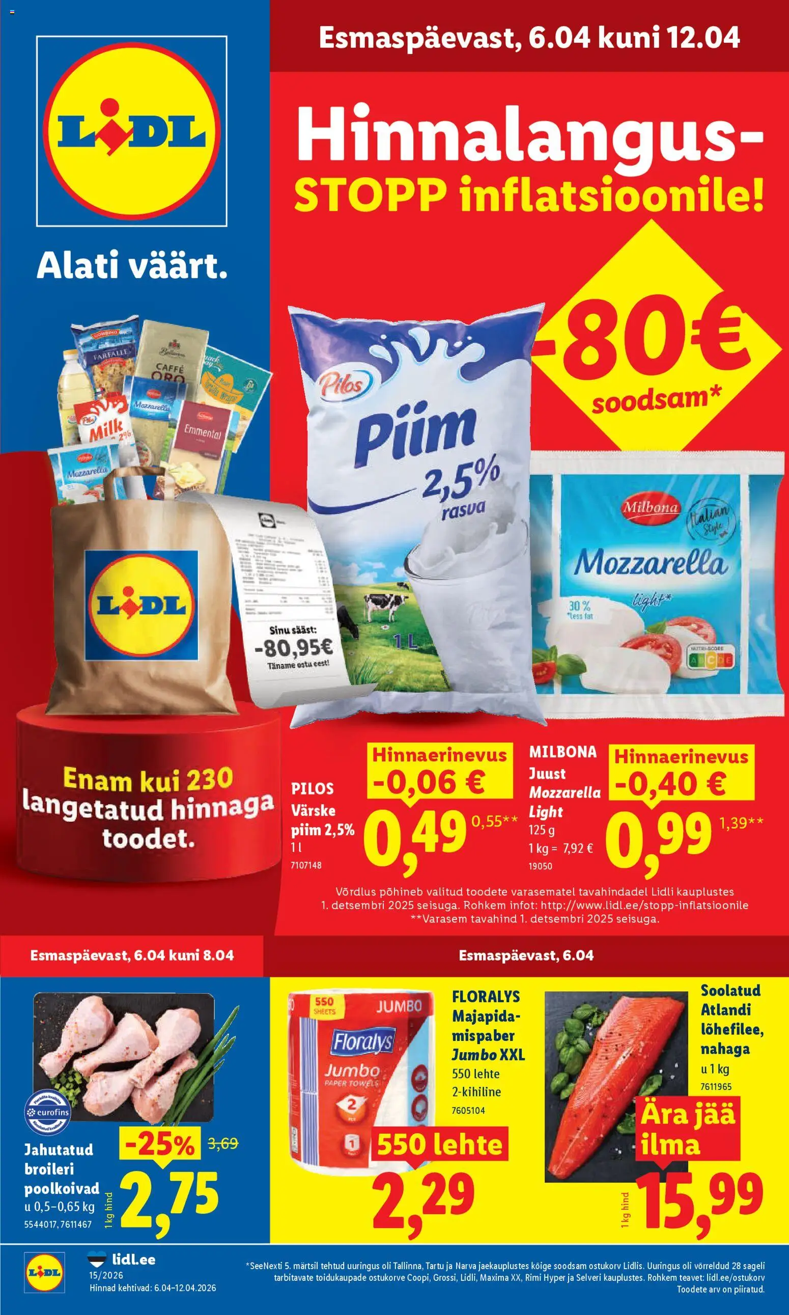 Lidl kliendilehe eelvaade alates 06.04.2026