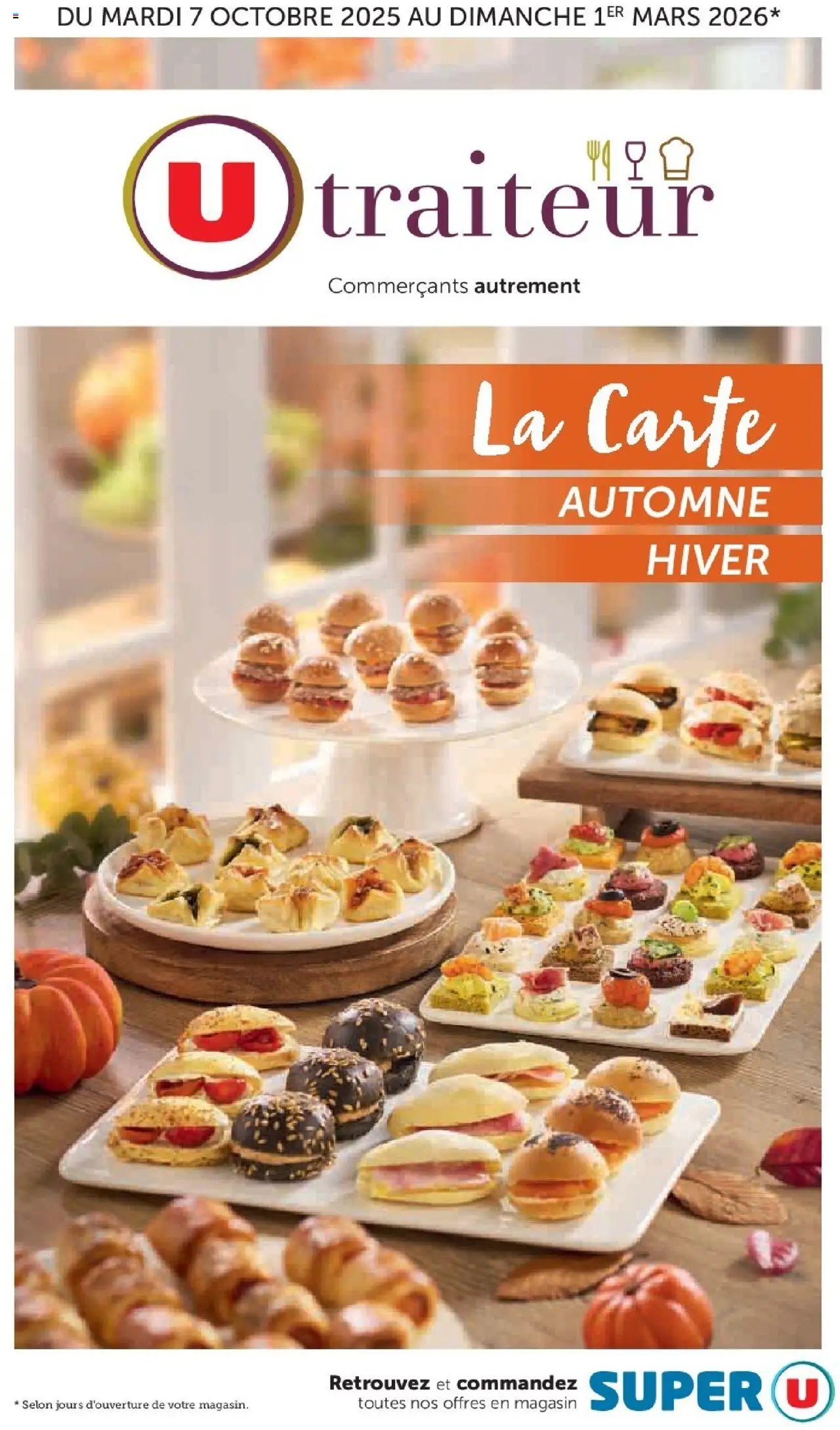 La carte Automne Hiver de la boutique Super U valable du 07/10/2025 - Page numéro 1