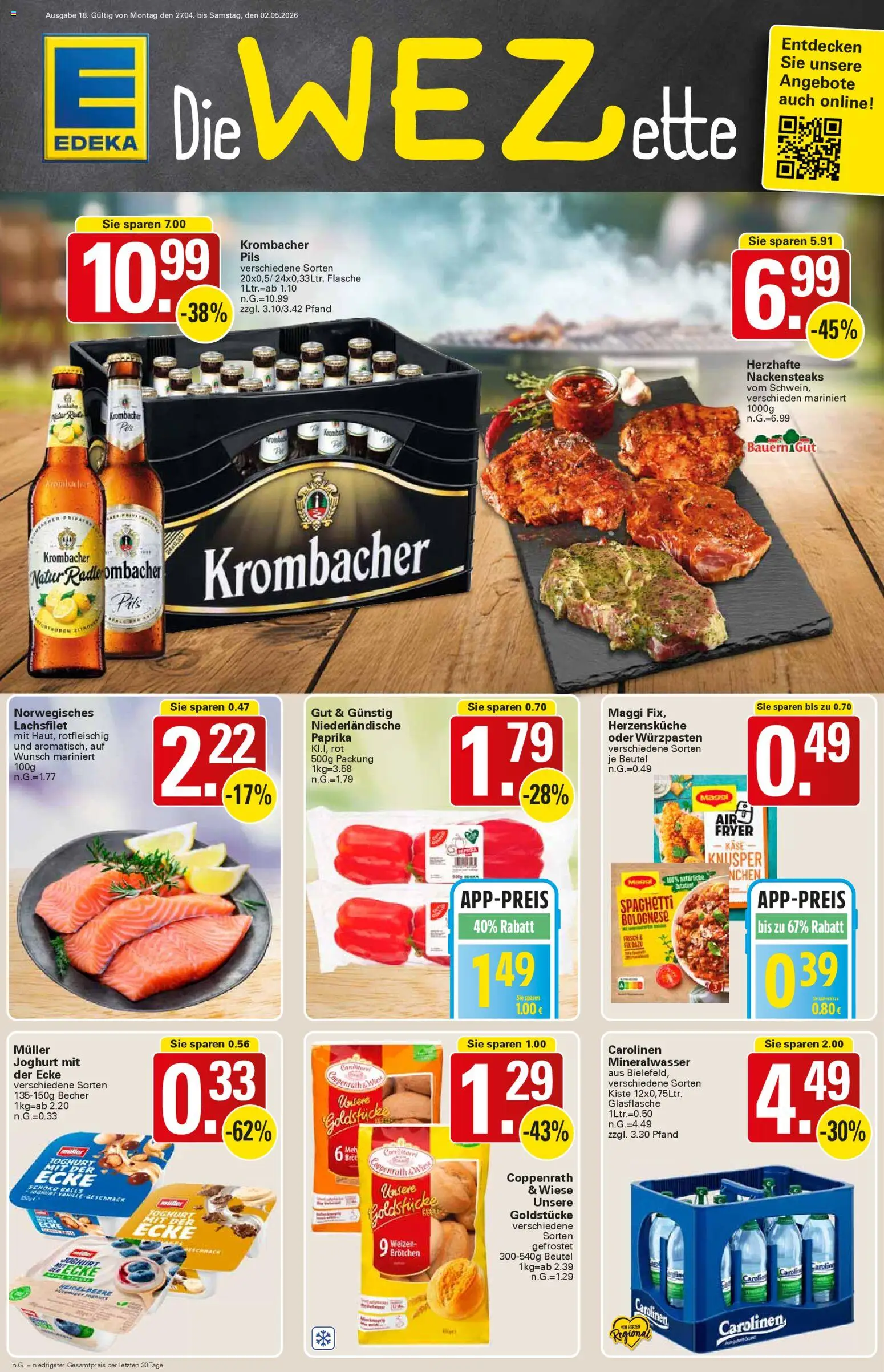 Vorschau von dem Prospekt des Geschäftes WEZ, gültig ab dem 27.04.2026