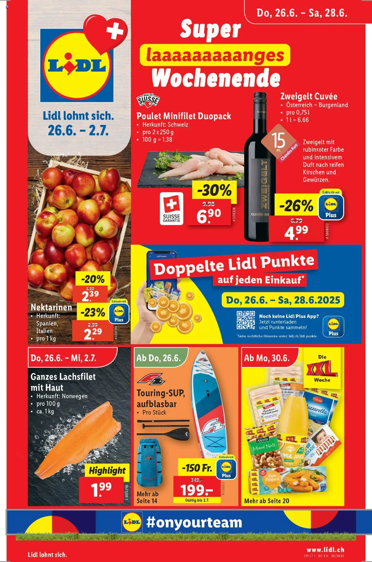 Lidl Aktionen ab 26.06.2025 - Seitennummer 1 - Duft, Nektarinen, Pouletbrust, Kirschen