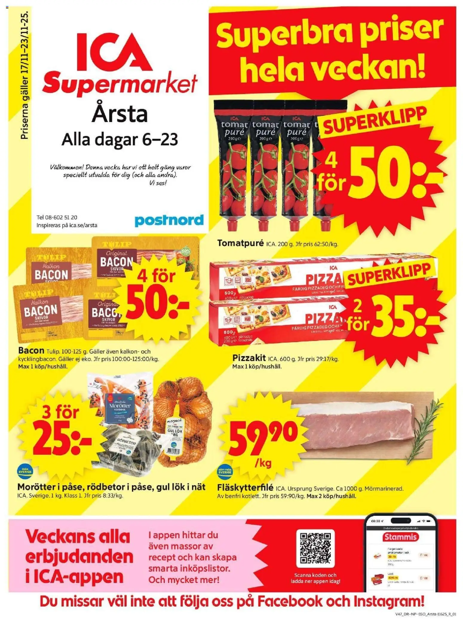 Förhandsgranska reklamblad Årsta från butik ICA Supermarket gäller från 17/11/2025
