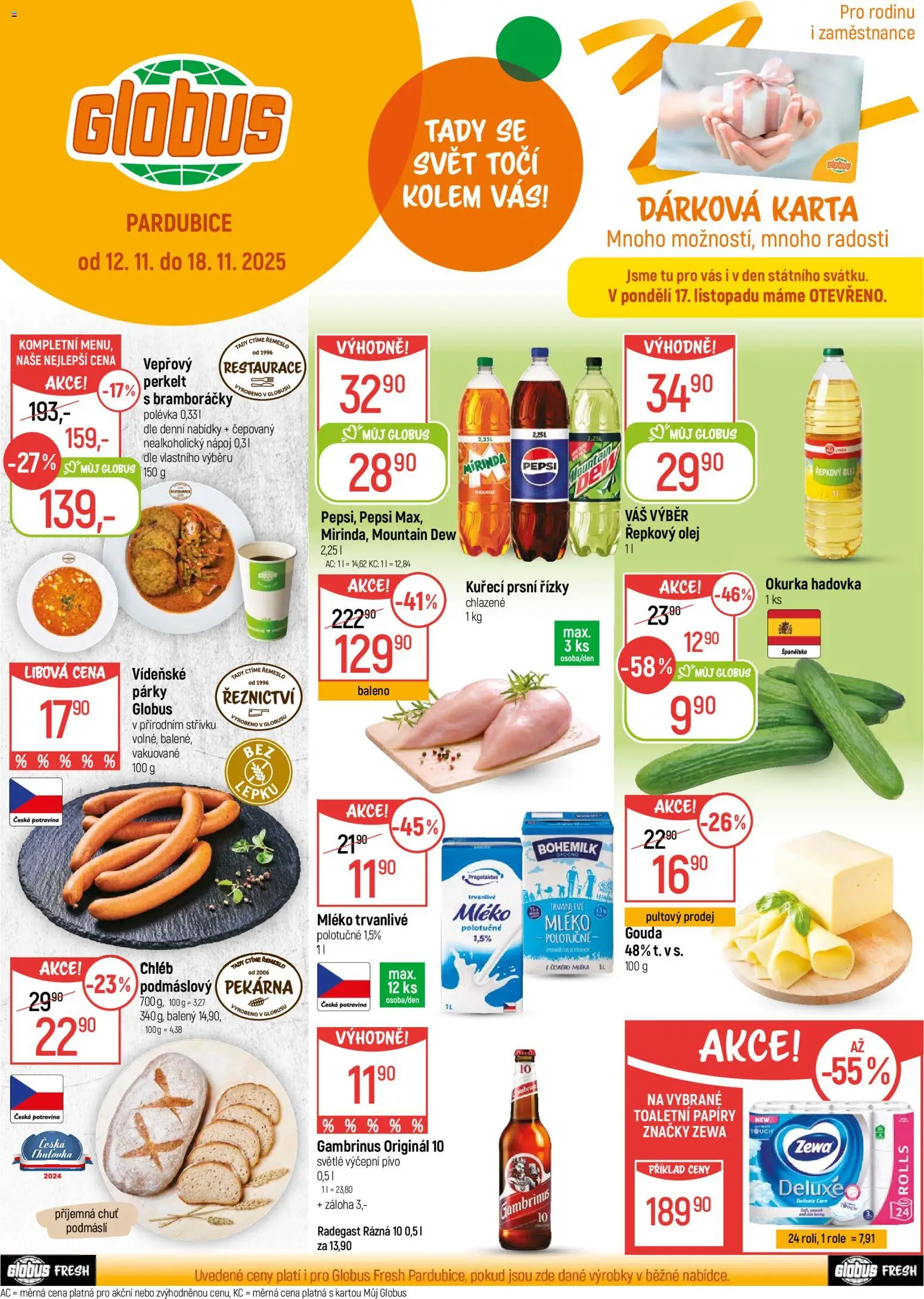 Náhled nabídky: Globus Pardubice platný od 12.11.2025