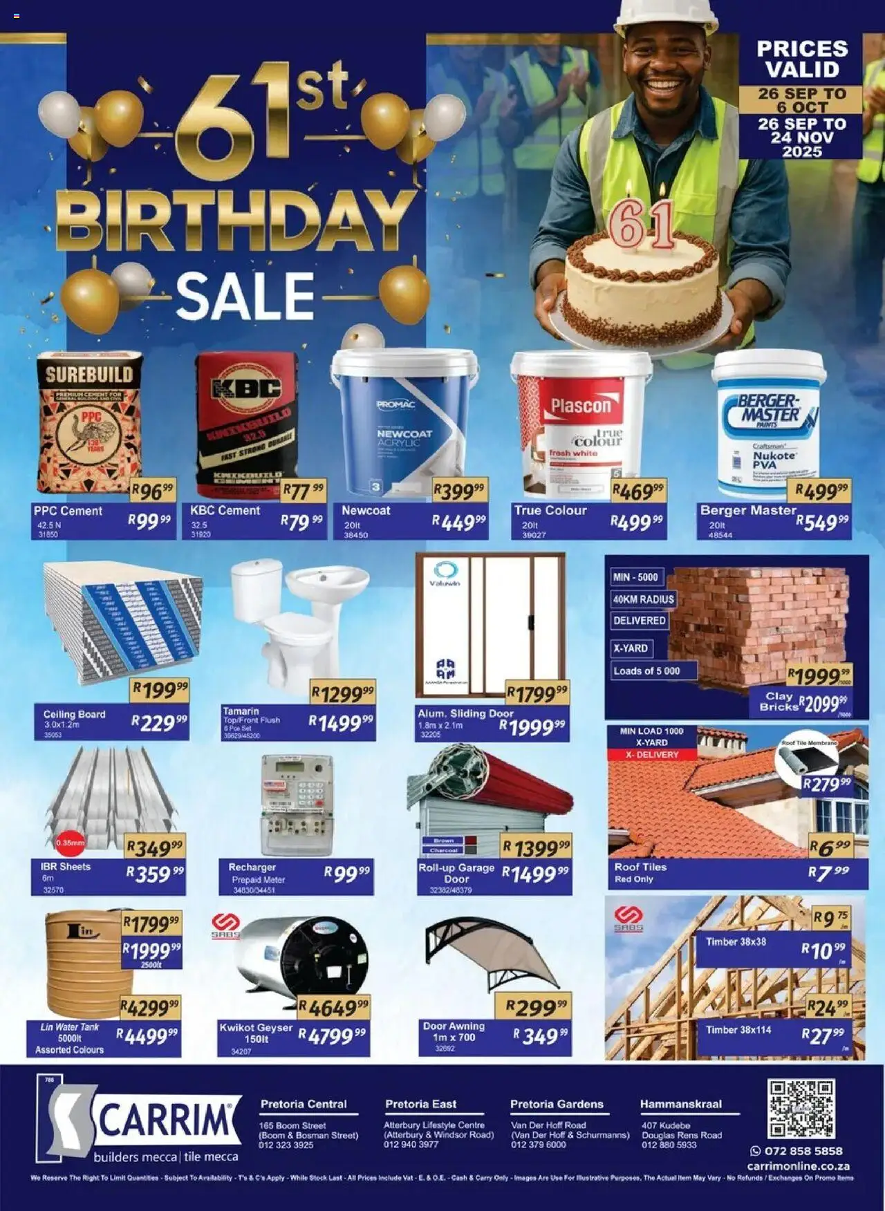 K. Carrim Specials from 26/09 - 24/11/2025 > Promotions