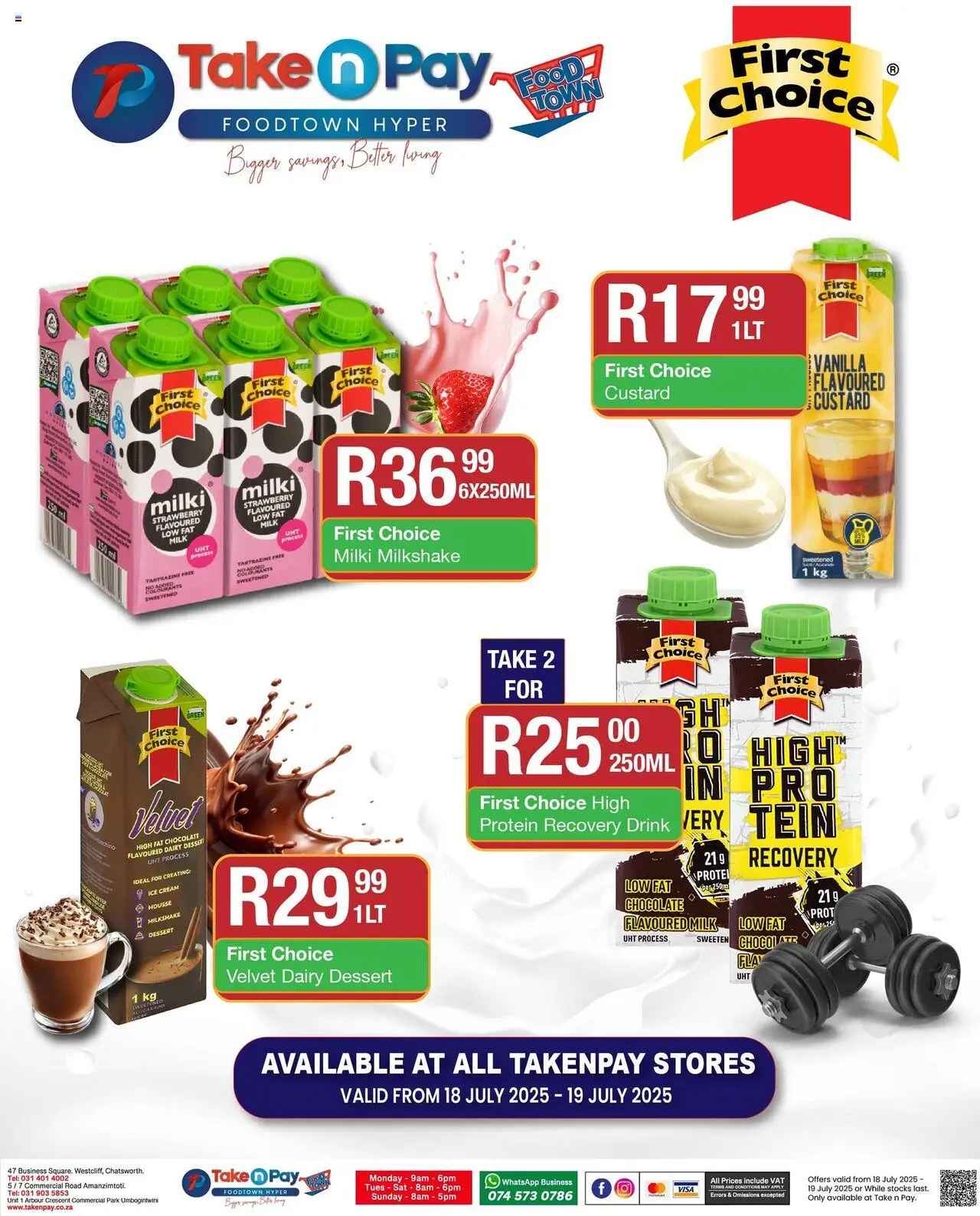 Take n Pay First Choice Favourites from 18/07 - 19/07/2025 > Promotions