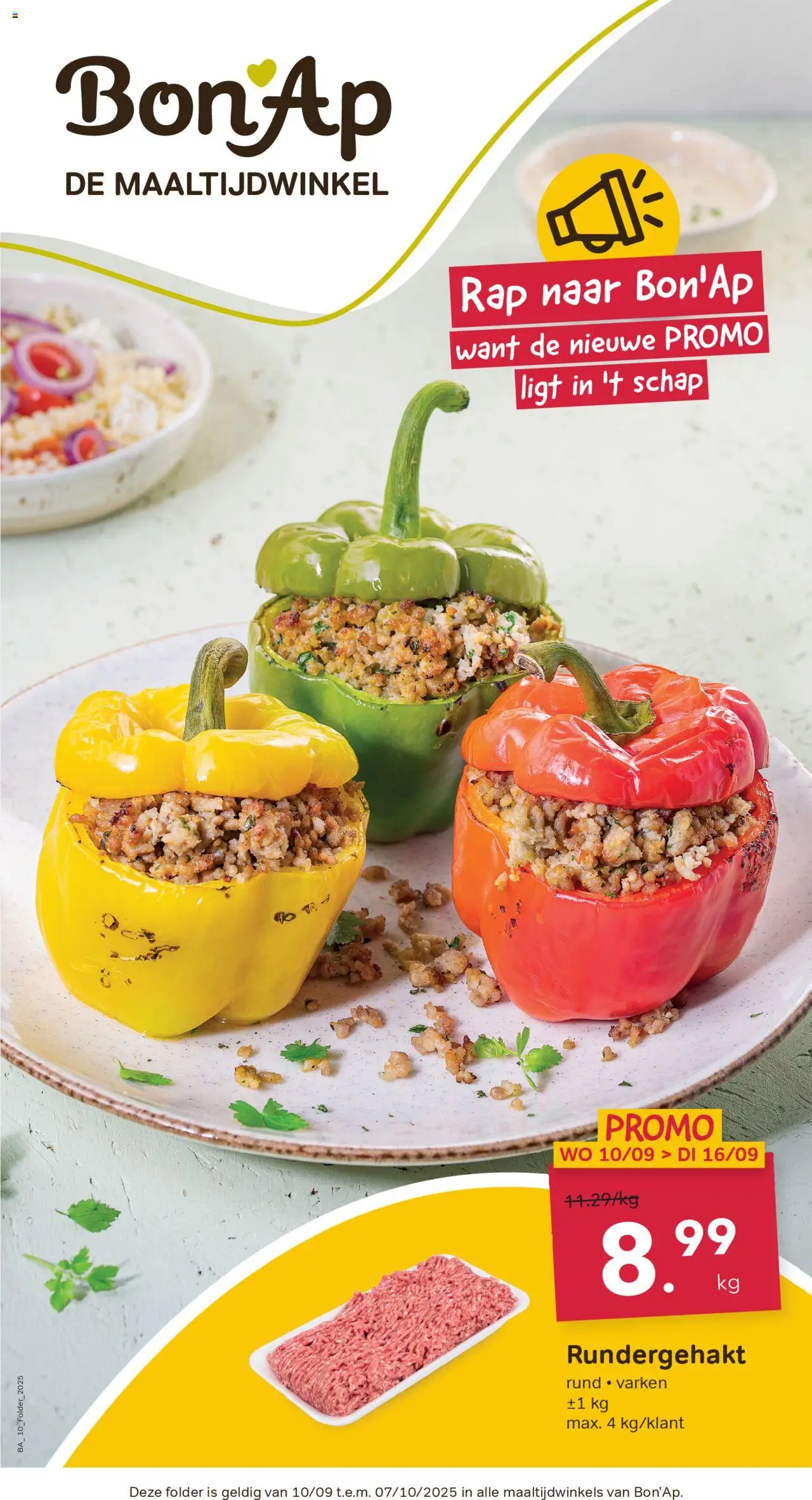 Bon Ap shop Folder/Publicité geldig vanaf 10/09/2025 - Paginanummer 1
