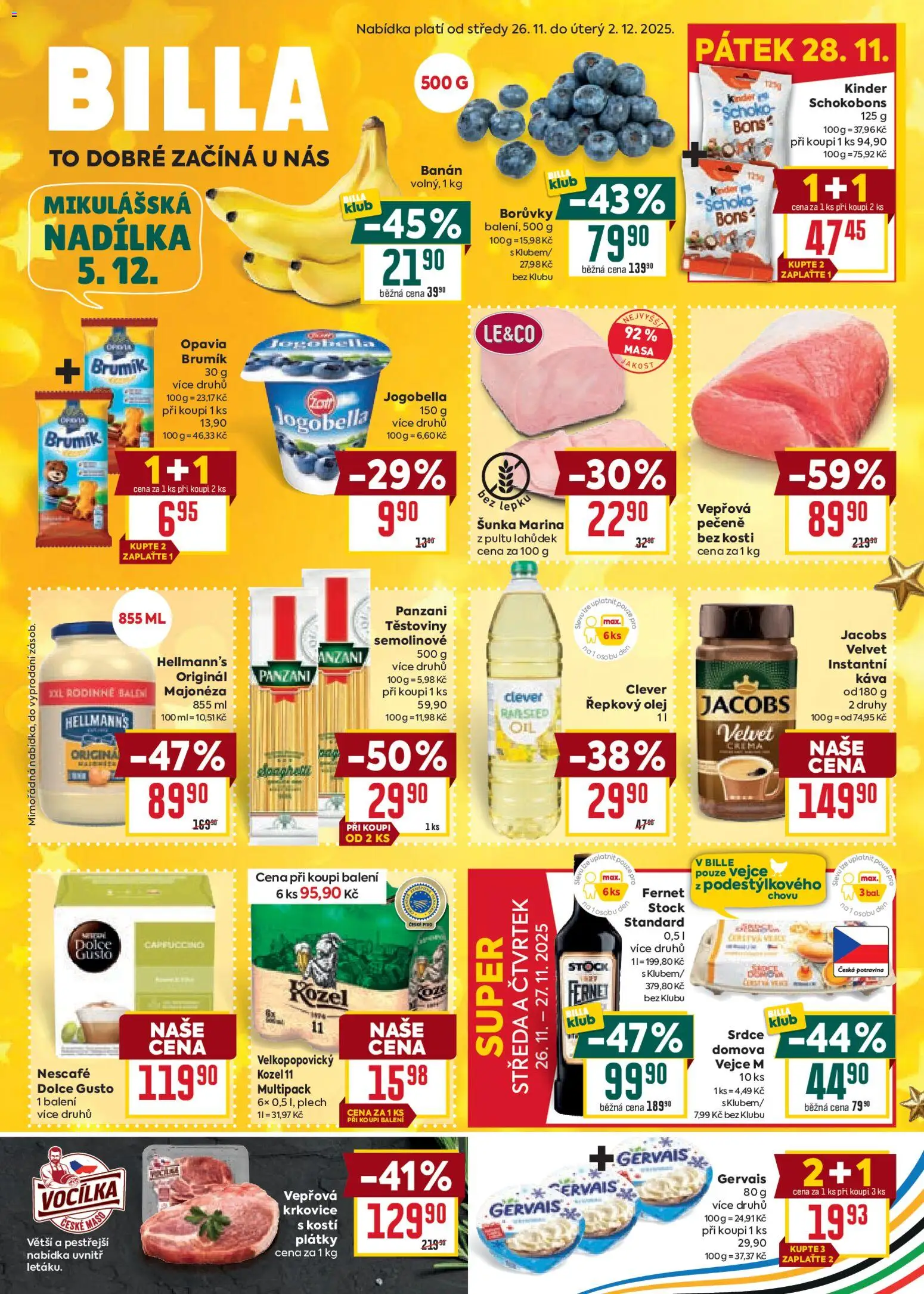 Náhled nabídky: Billa Malý leták platný od 26.11.2025