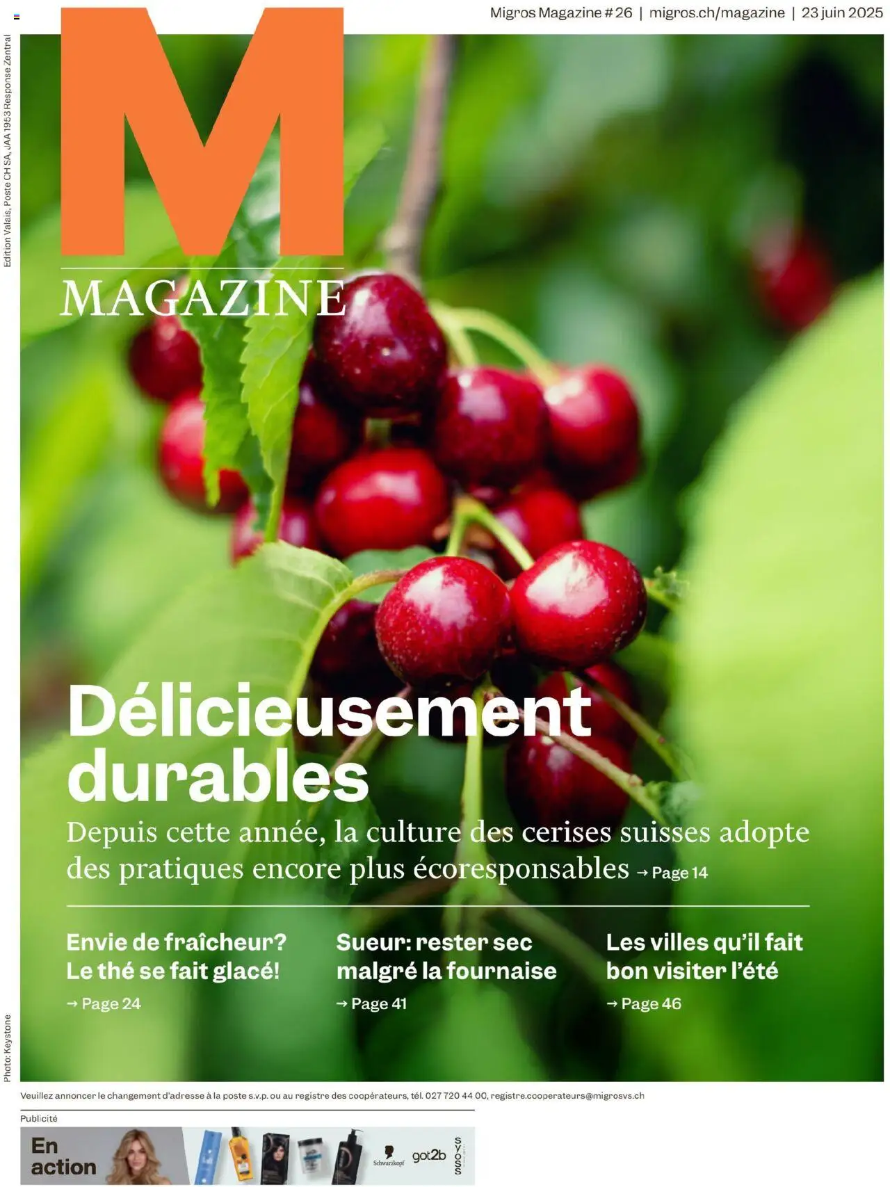 Migros Magazin FR ab 23.06.2025 - Seitennummer 1