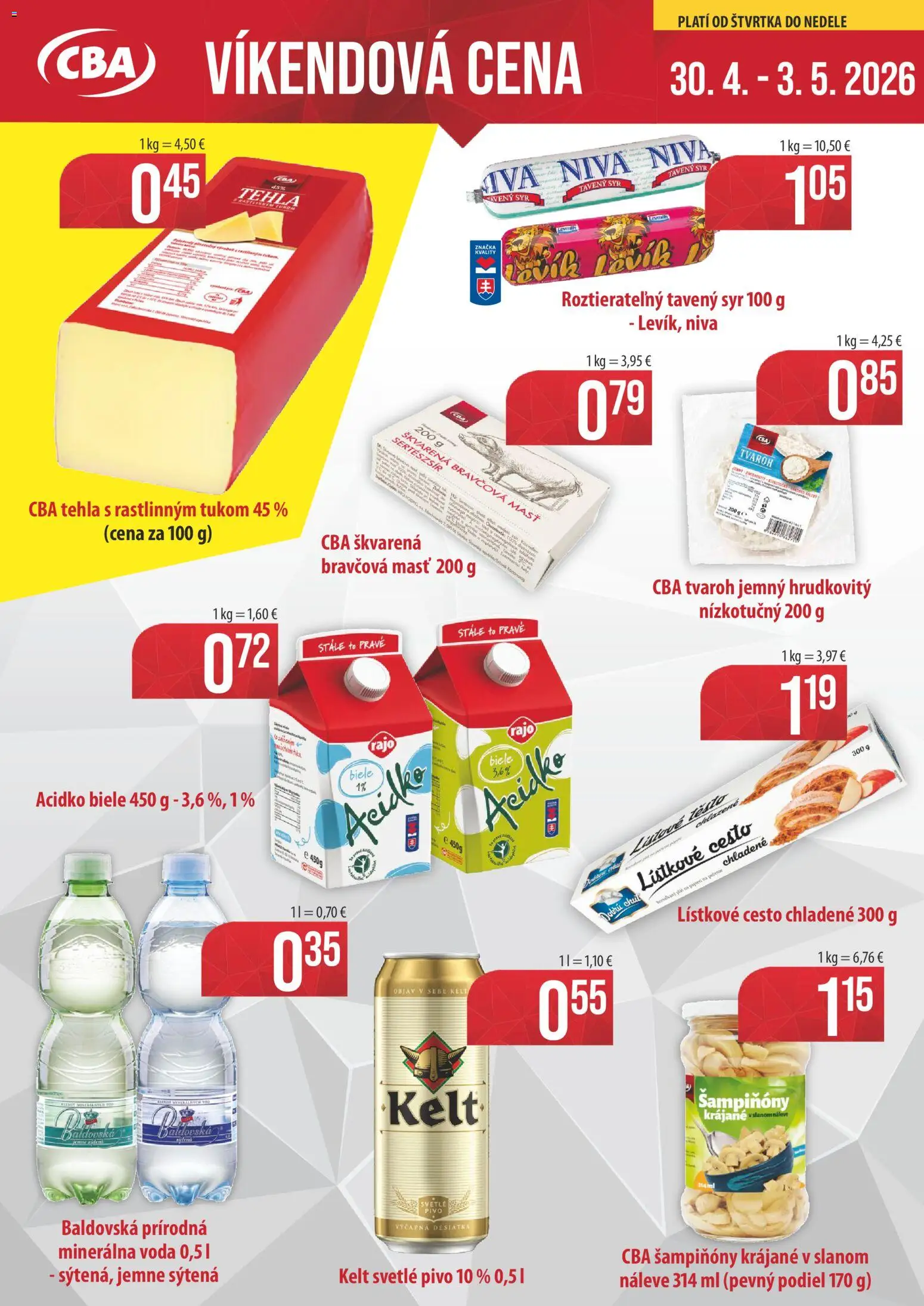 Náhľad CBA Verex letáku platného od 30.04.2026