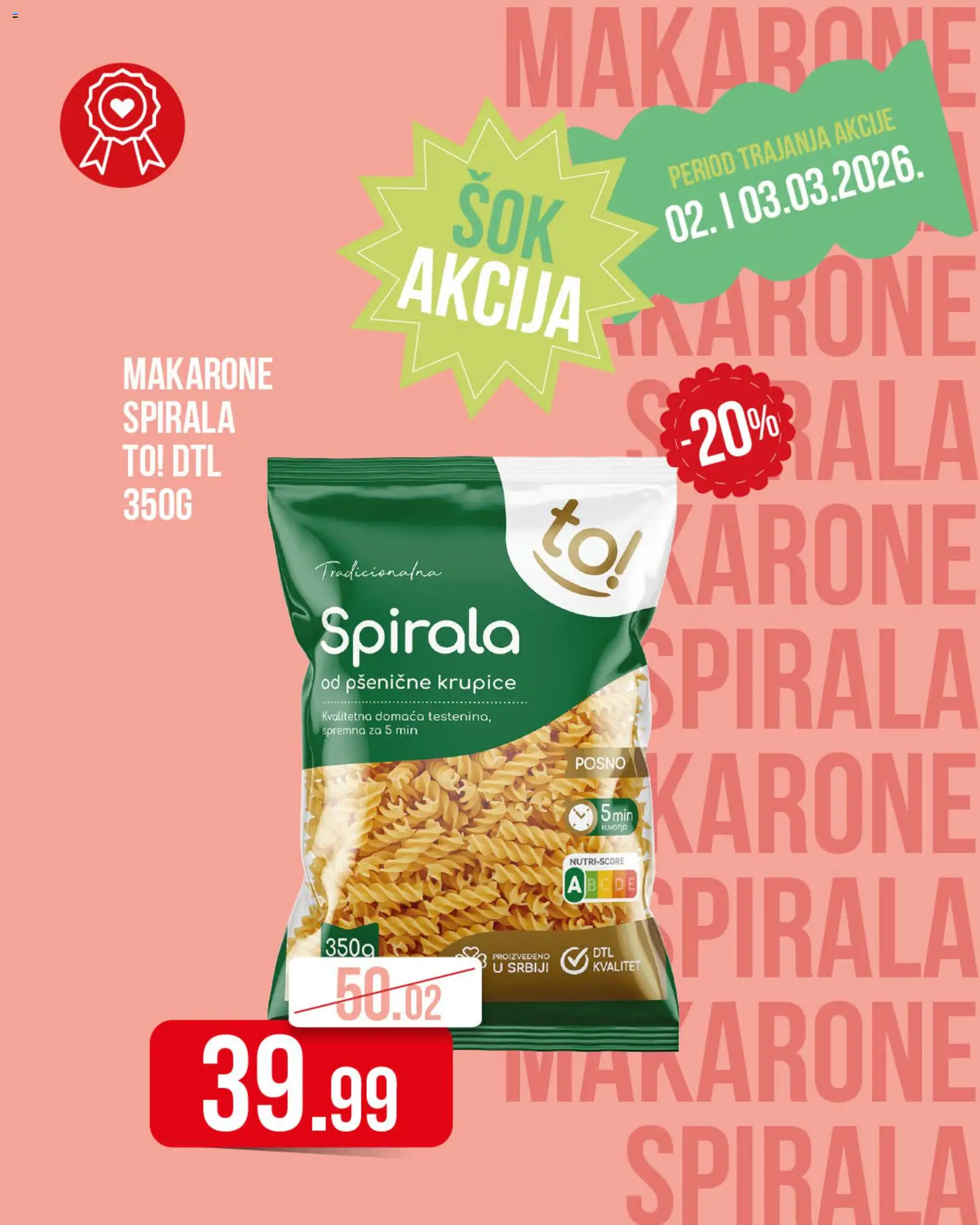 Pregled Metalac Proleter kataloga - važi od 02.03.2026