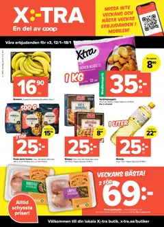 Förhandsgranska reklamblad Aktuella reklamblad Coop X:-TRA från butik Coop X:-TRA gäller från 12/01/2026