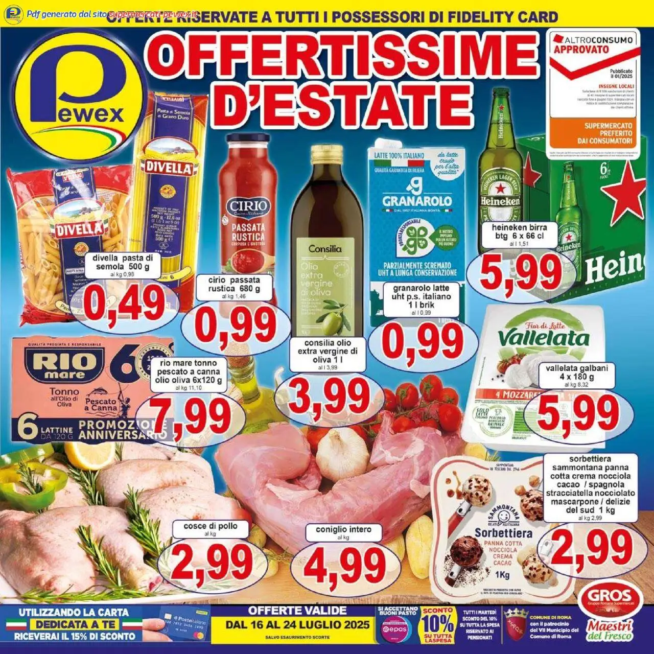 Volantino Pewex valido da 16/07/2025 numero di pagina 1