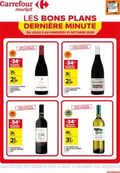Prévisualisation de Catalogue les bons plans vins à saisir dans votre market du magasin Carrefour Market formulaire valide 02/10/2025