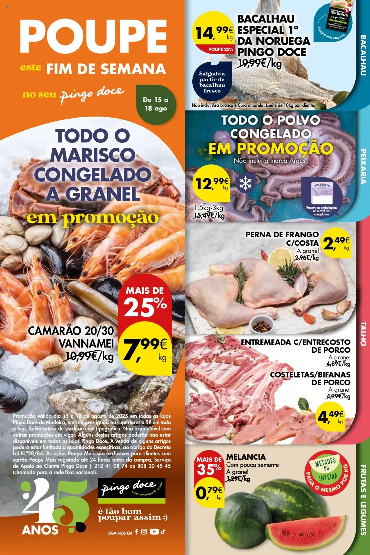 Pingo Doce Folheto de 15/08/2025 - catálogo esta semana - página 1