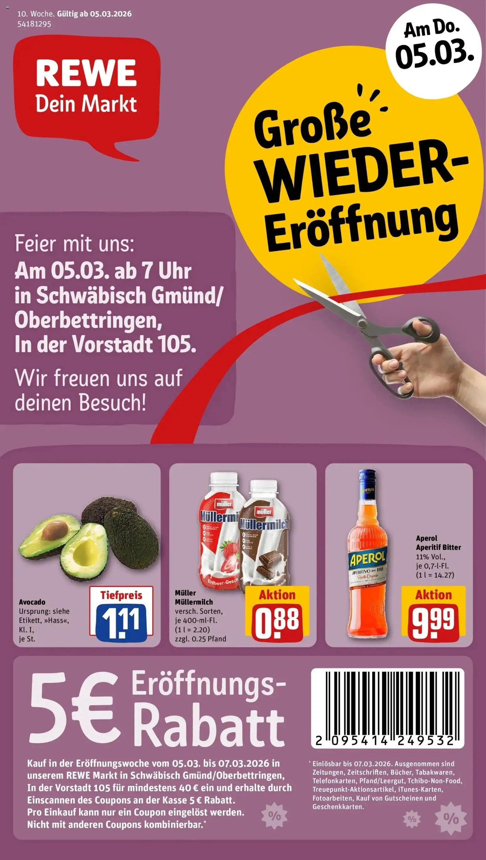 Vorschau von dem Prospekt des Geschäftes Rewe, gültig ab dem 02.03.2026