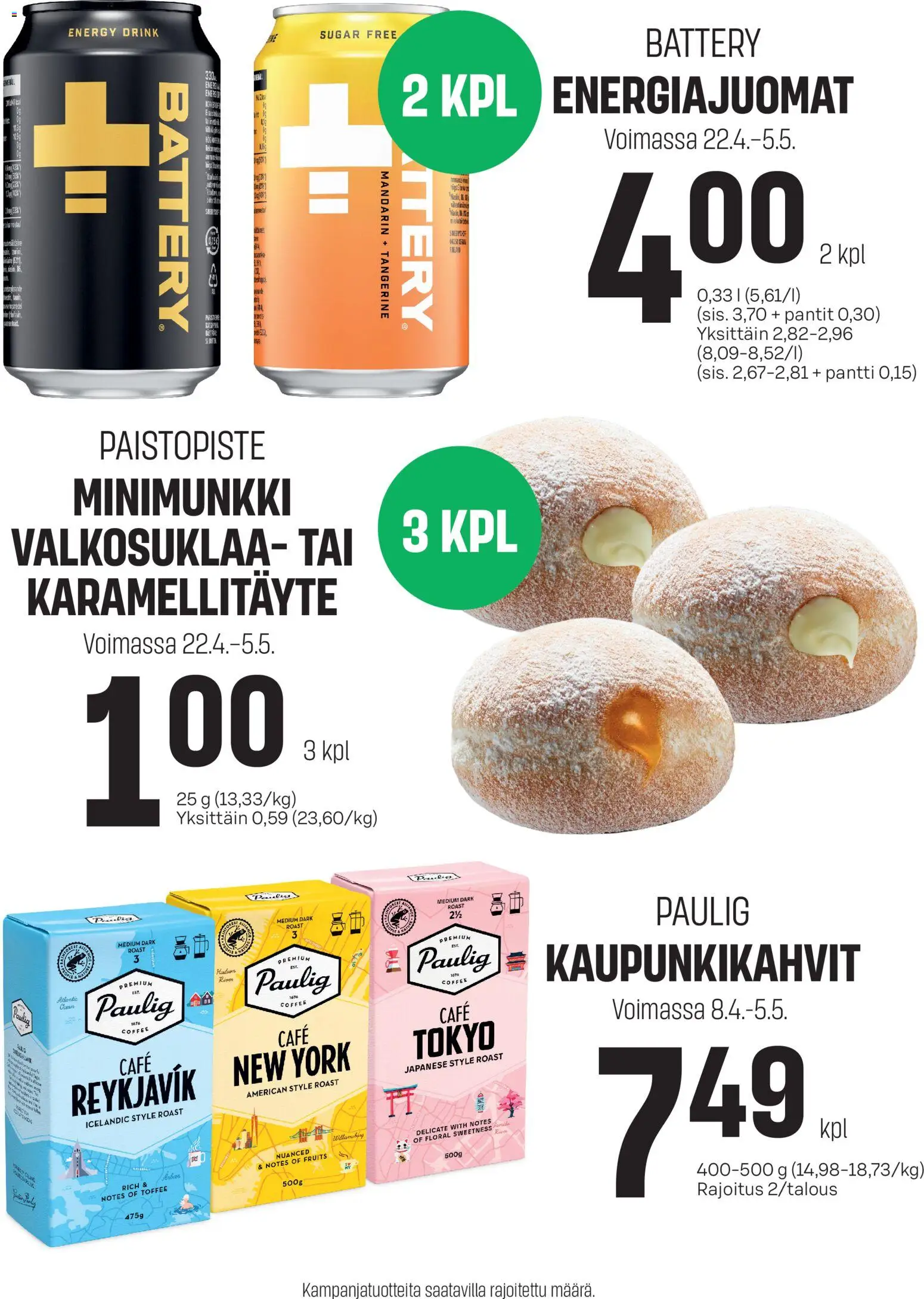 Kaupan Sale Sale tarjoukset ilmoitukset esikatselu, voimassa 22/04/2026