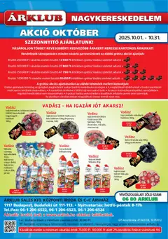 ÁRKLUB - Akciós újság ÁRKLUB megtekintése, amely érvényes 2025.10.01.-től