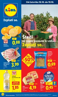 Pregled letka Vrijedi od 16.10. do 19.10 trgovine Lidl vrijedi od 16.10.2025