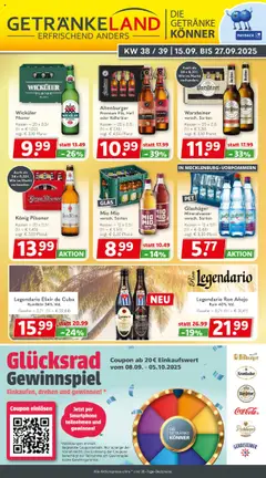 Vorschau von dem Prospekt des Geschäftes Getränkeland, gültig ab dem 15.09.2025