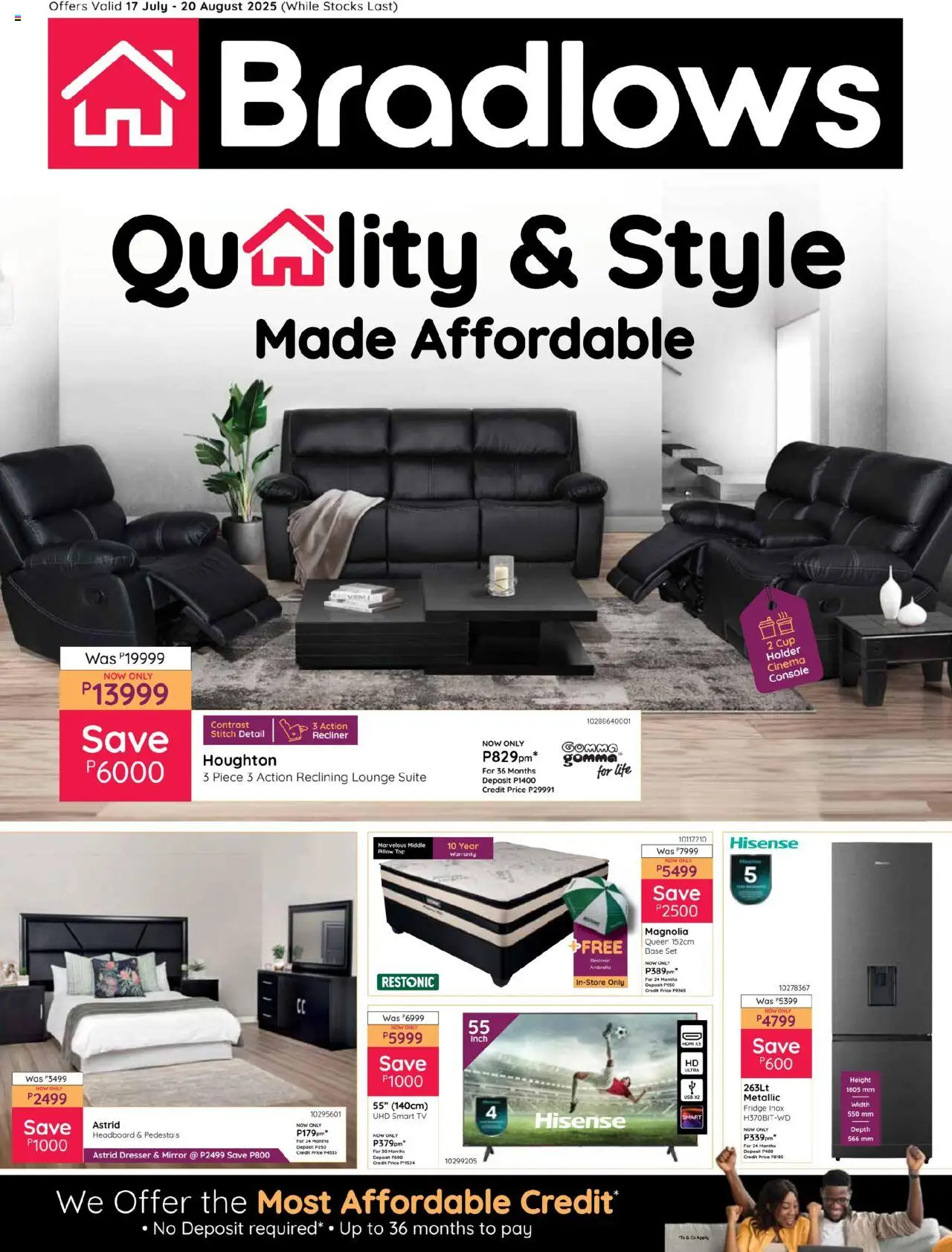 Bradlows Botswana Catalogue from 17/07 - 20/08/2025 > Promotions