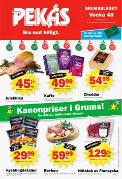 Förhandsgranska reklamblad Aktuella reklamblad Pekås - grums edition från butik Pekås gäller från 24/11/2025