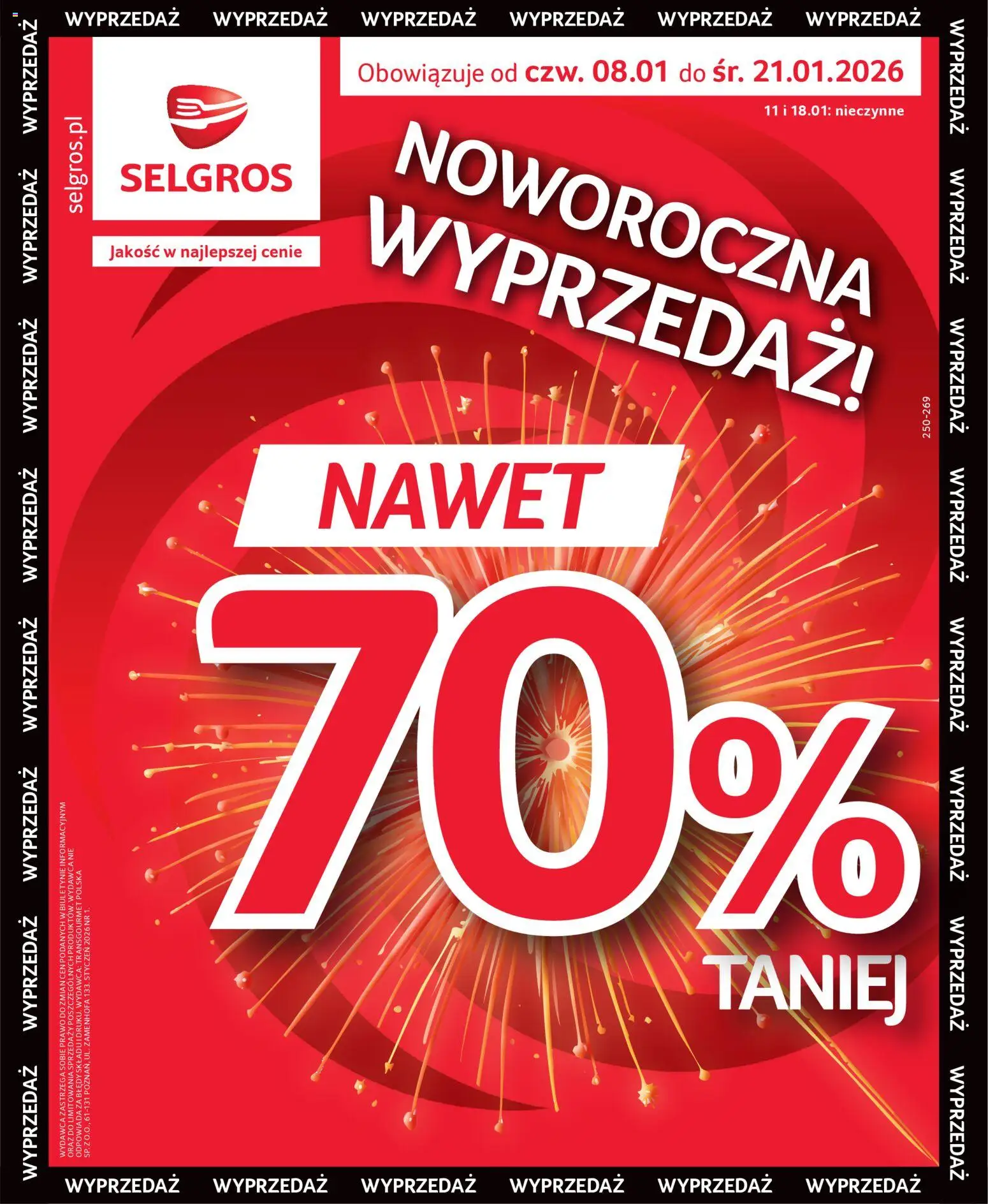 Pogląd gazetki "Świąteczna Wyprzedaż" ze sklepu Selgros cash&carry ważnej od 08.01.2026