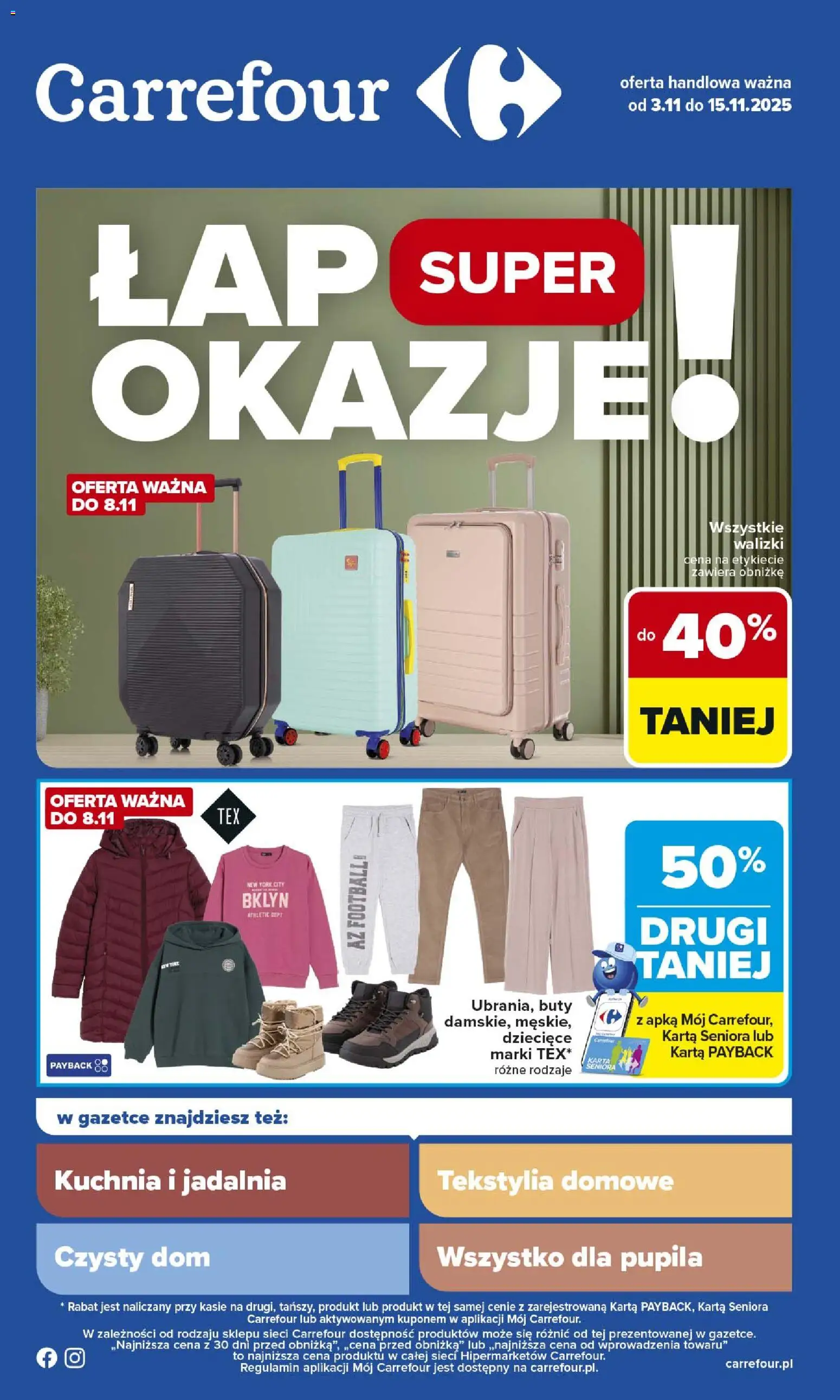 Pogląd gazetki "Łap super okazje" ze sklepu Carrefour ważnej od 03.11.2025
