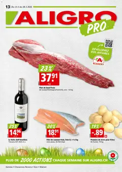 Vorschau des Merkblatts Aligro aktionen Chavannes, Matran, Genève, Sion vom Shop Aligro gültig von 23.03.2026 bis 28.03.2026