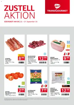 Vorschau der Angebote: Transgourmet Zustellaktion gültig ab 22.09.2025