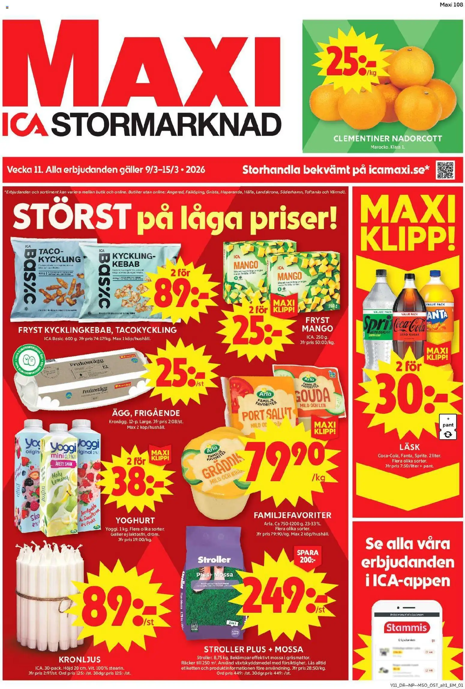 Förhandsgranska reklamblad Aktuella reklamblad ICA Maxi från butik ICA Maxi gäller från 09/03/2026