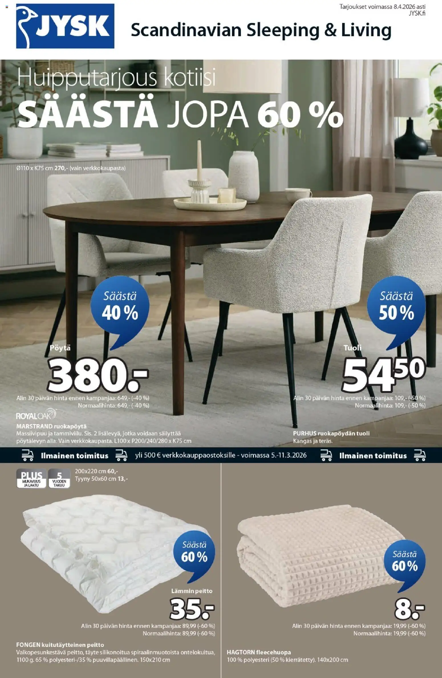 Kaupan JYSK Tarjoukset esikatselu, voimassa 05/03/2026