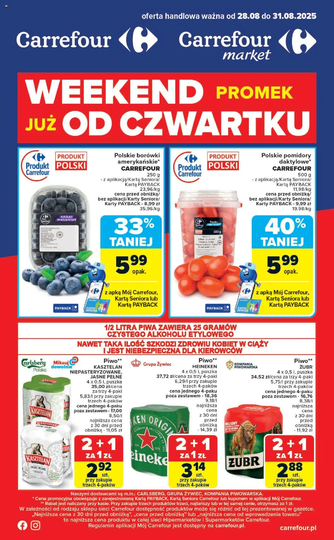 Carrefour Weekend promek już od czwartku od 28.08.2025 - Nowa Gazetka - Numer strony 1