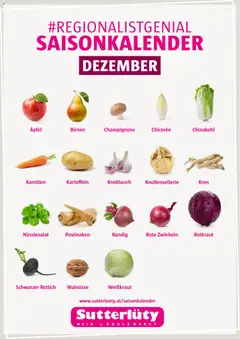 Vorschau der Angebote: Sutterlüty Saisonkalender 12/25 gültig ab 01.12.2025