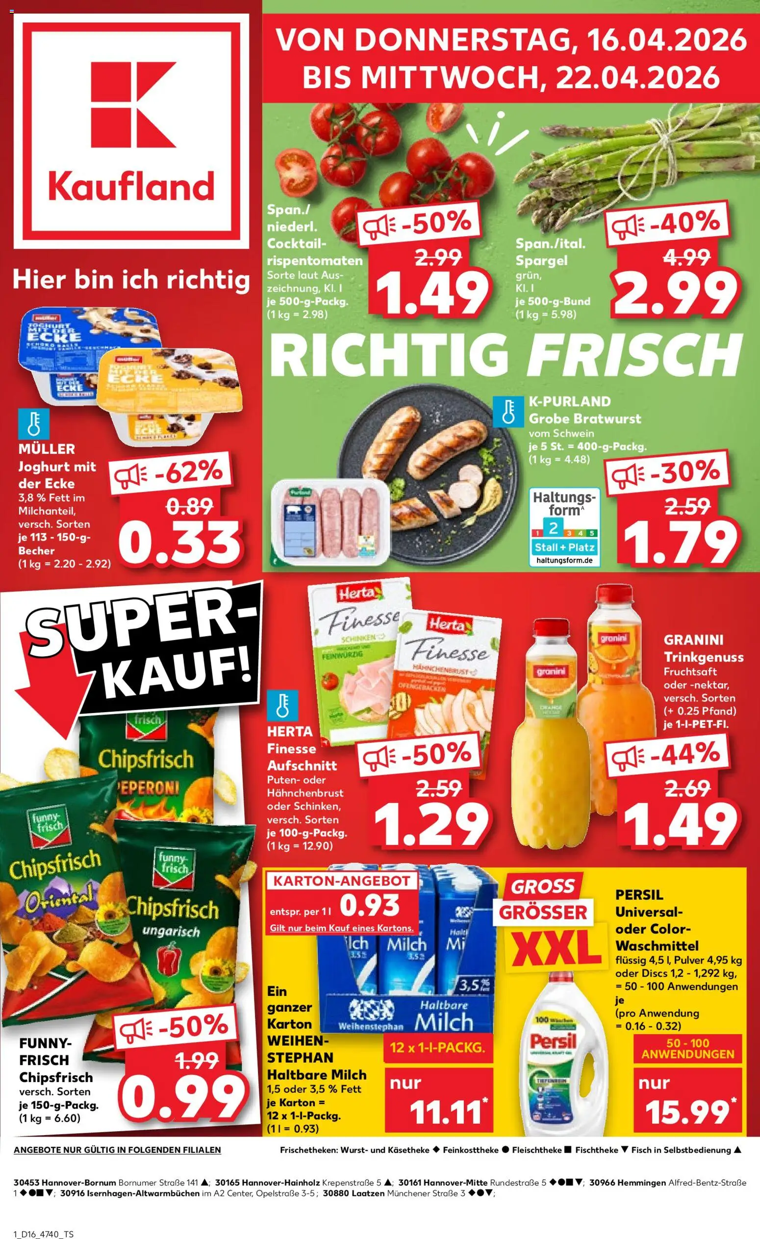 Voorbeeld van Kaufland DE - DE Folder Hannover van winkel Kaufland DE geldig vanaf 16-04-2026 - Bratwurst