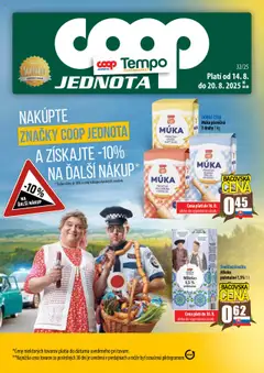 Náhľad COOP Jednota letáku platného od 14.08.2025