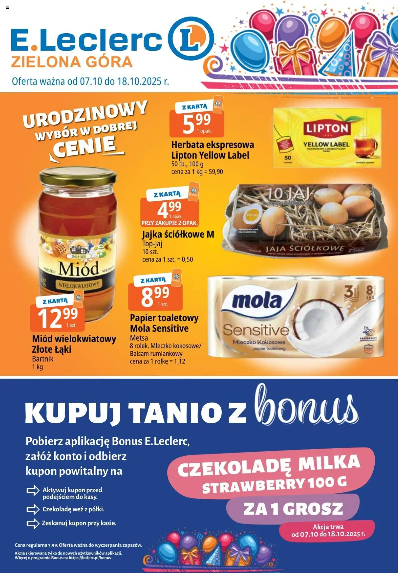 E.Leclerc Zielona Góra od 07.10.2025 - Nowa Gazetka - Numer strony 1