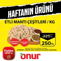 Onur Market Onur Market - Haftanın Ürünü 28.04.2026 - Broşürünün önizlemesi