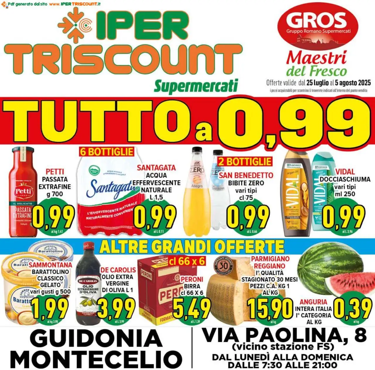 Volantino Ipertriscount valido da 25/07/2025 numero di pagina 1