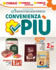 Anteprima dell'opuscolo Volantino Convenienza Più Lazio dal negozio Conad valido da 29/10/2025