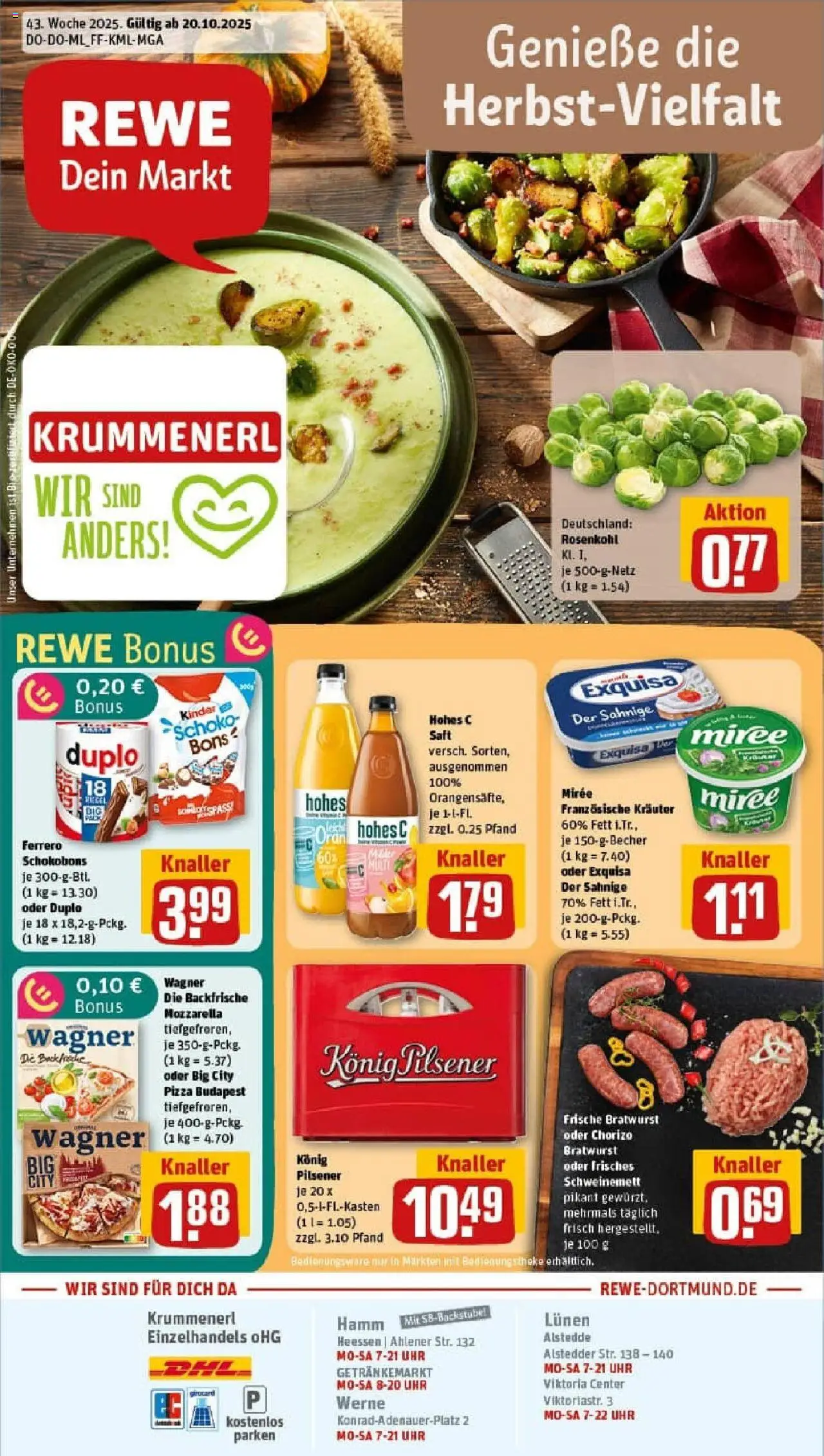 REWE Prospekt ab 19.10.2025 nächste Woche - Prospekt Hamm	