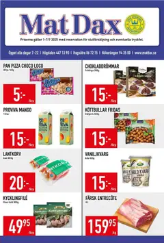 Förhandsgranska reklamblad Aktuella reklamblad Matdax från butik Matdax gäller från 01/09/2025