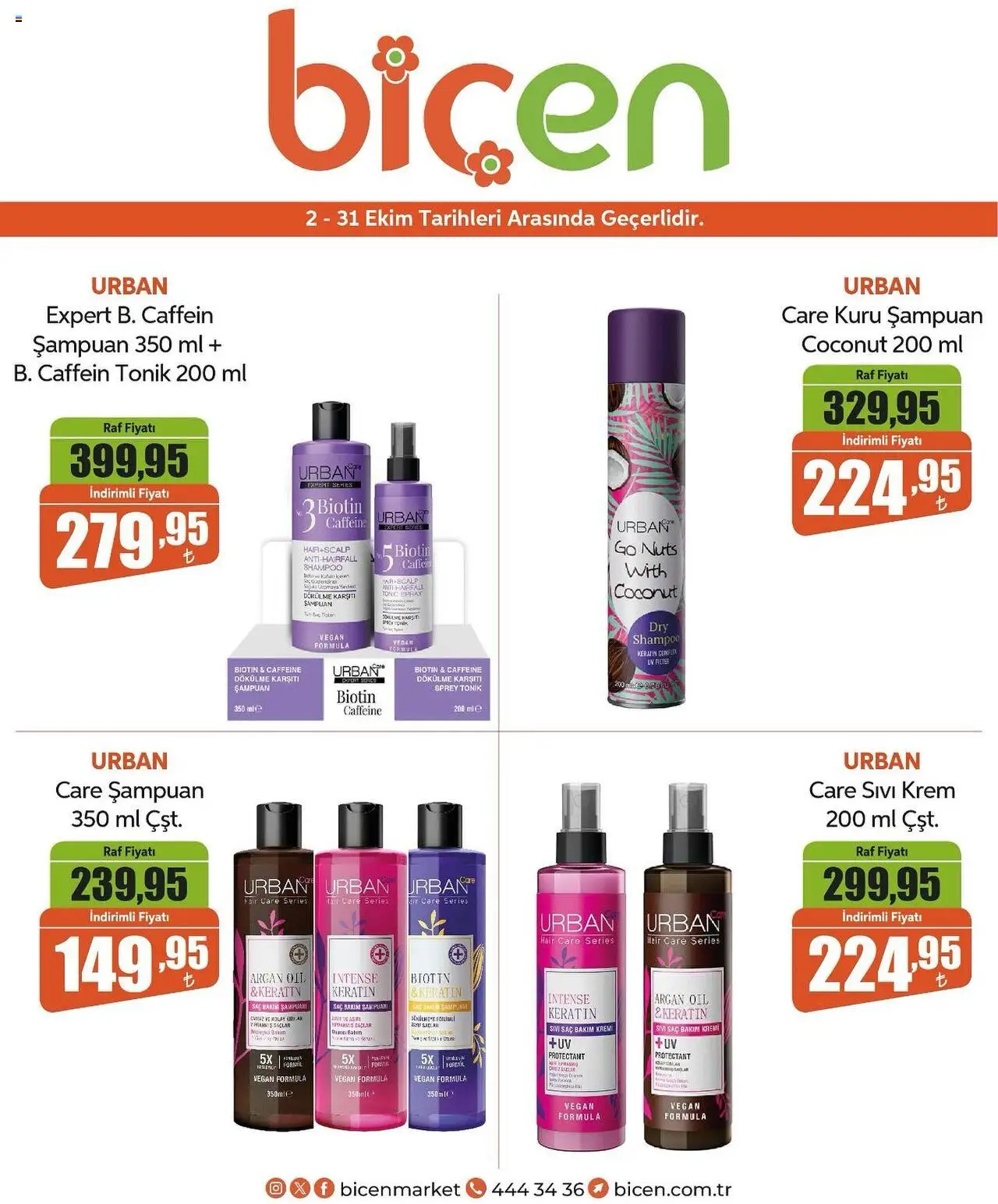 Biçen Market İndirim Urban Care (02 - 31 Ekim 2025) - Sayfa numarası 1
