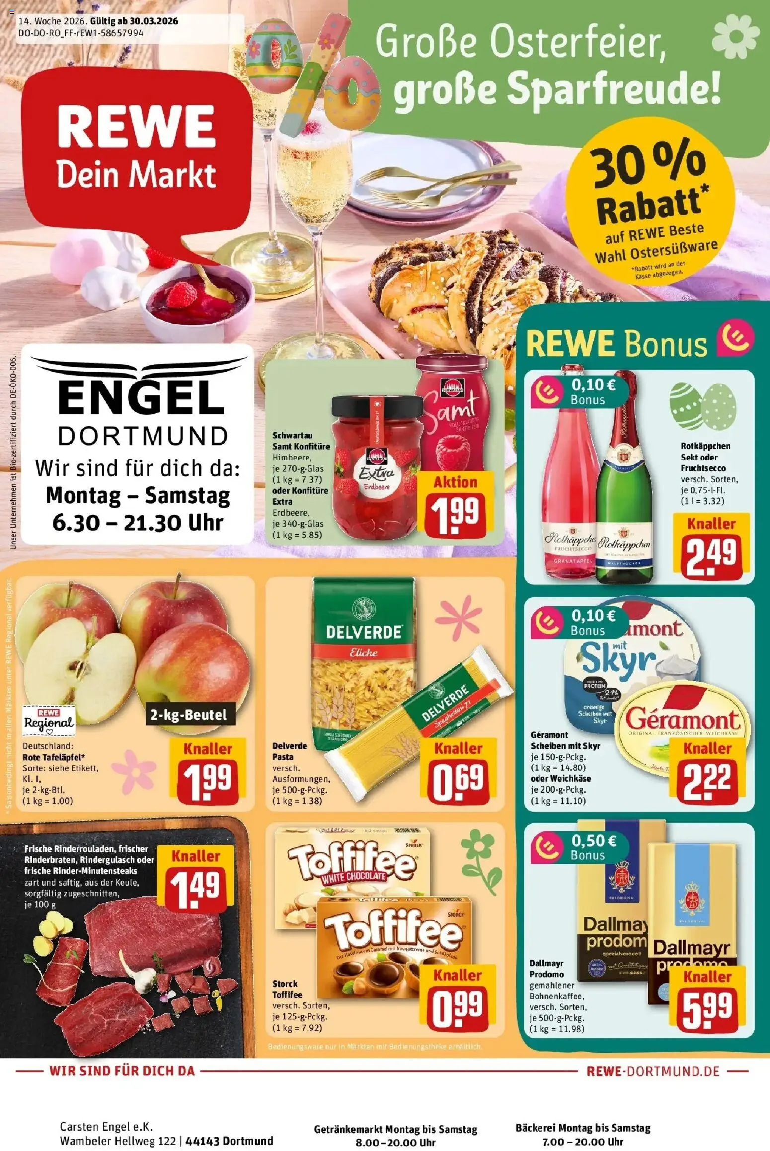 Vorschau von dem Prospekt des Geschäftes Rewe, gültig ab dem 30.03.2026
