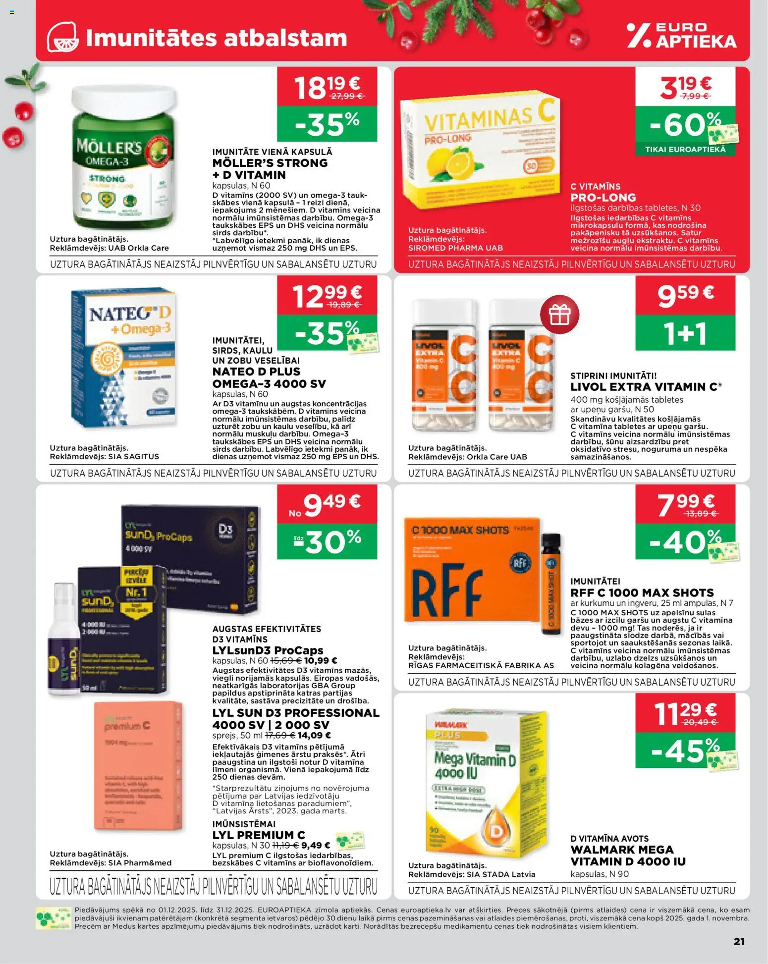 Skatīt Euroaptieka akciju bukletu, derīgs no 2025.12.01